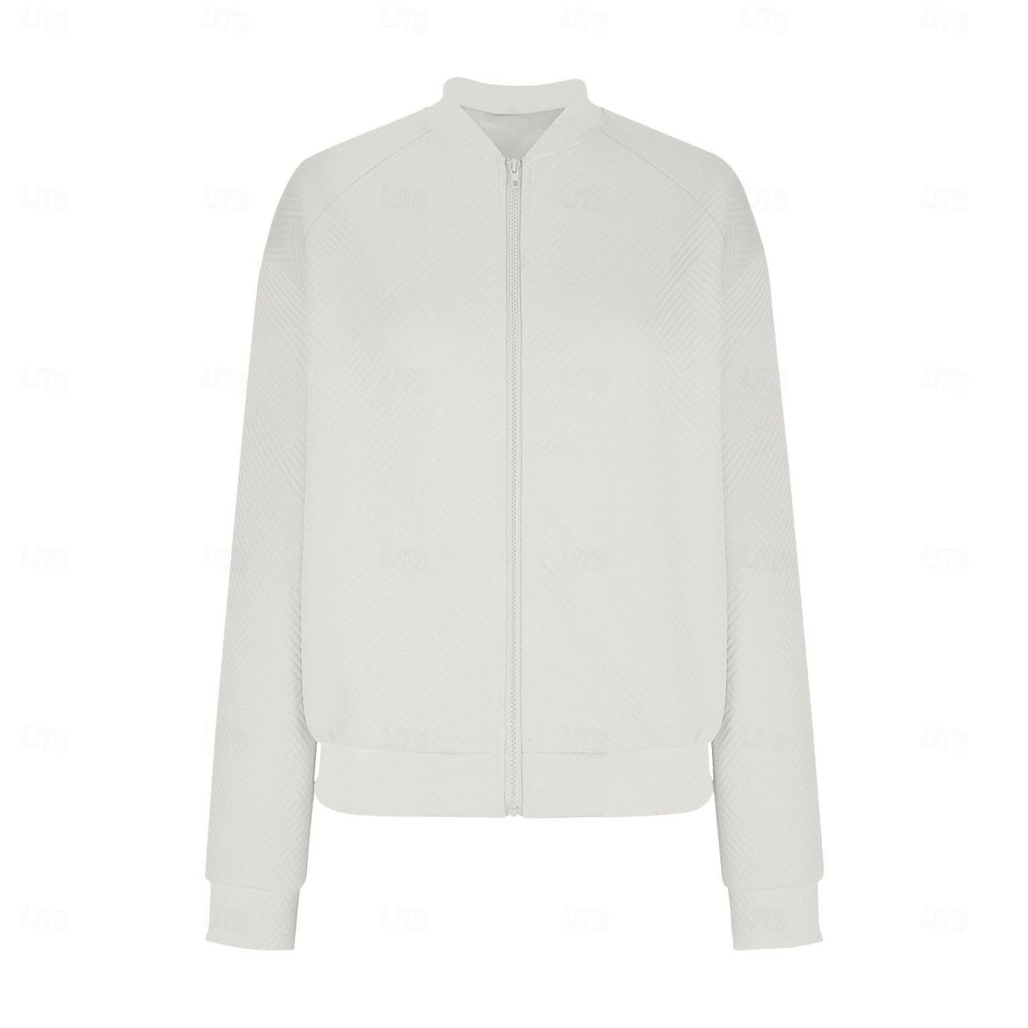 Women's Casual Jacket Sport Jacket Textured Jackets Office / Career Daily Wear Going out Fall Regular Coat Stand Collar Regular Fit Warm Vintage Style Lady Casual Jacket Long Sleeve non-printing 2025 - $26.99 –P14