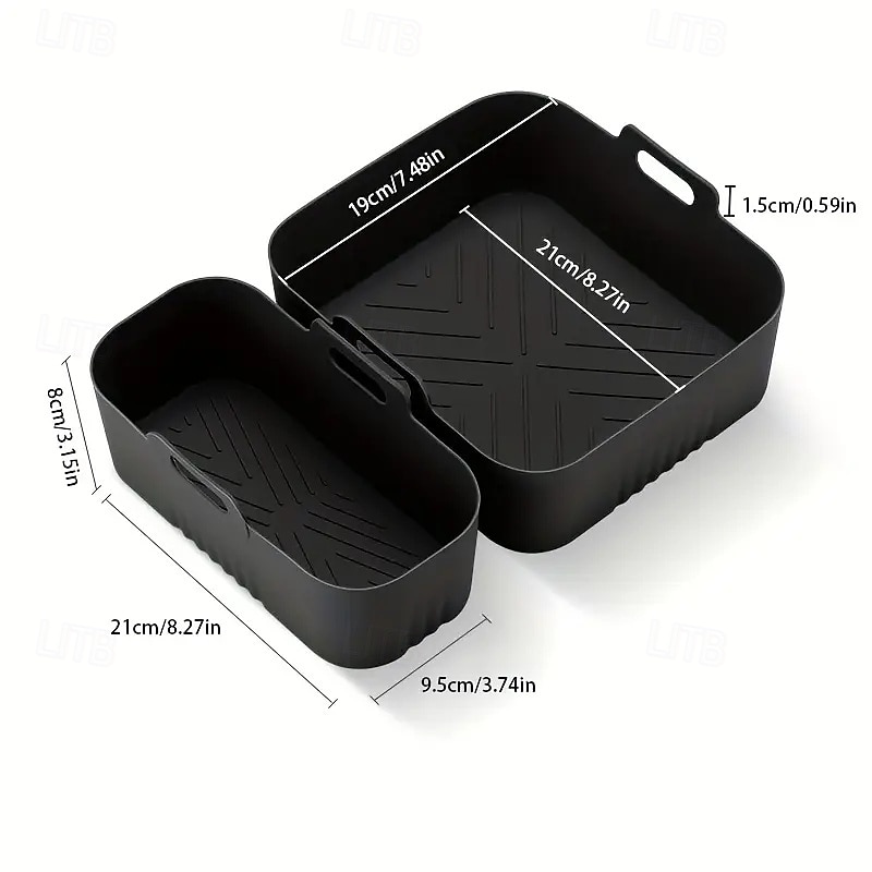 Lot de 2 plaques de cuisson réutilisables en silicone antiadhésives pour friteuse à air, compatibles avec les modèles Philips NA350-3000, avec surface antiadhésive, adaptées aux friteuses à air, aux de 2025 ? $15.49 –P12
