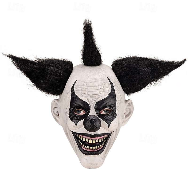 Maschera da clown malvagio di Halloween per adulti, maschera in lattice per costumi spaventosi realistici, maschera da Joker sorridente e inquietante per cosplay, spettacoli, feste al bar e del 2025 a $22.99 –P9