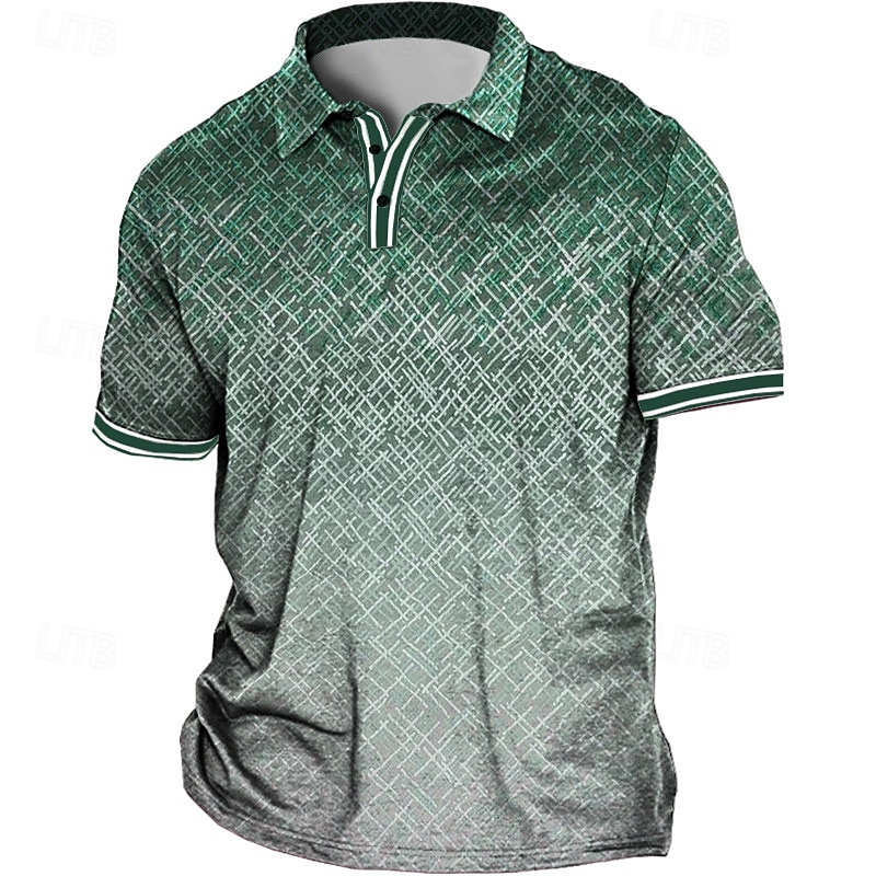 Men's Plus Size Polo Shirt Big and Tall Graphic Prints Turndown Print Short Sleeve Spring & Summer Sports Fashion Streetwear Designer Outdoor Street Tops 2026 - $20.99 –P5