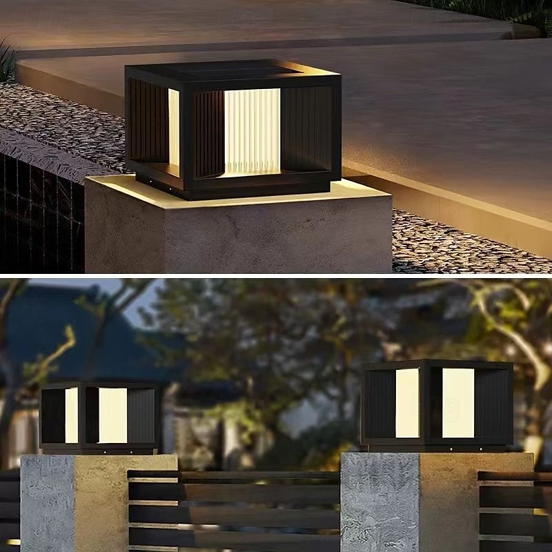 metal moderno &Apliques solares LED de pared para exterior de acrílico, blanco cálido, tamaño 30/20 cm, 110-120 V/220-240 V, interruptor con sensor impermeable 2025 - $190.99 –P2