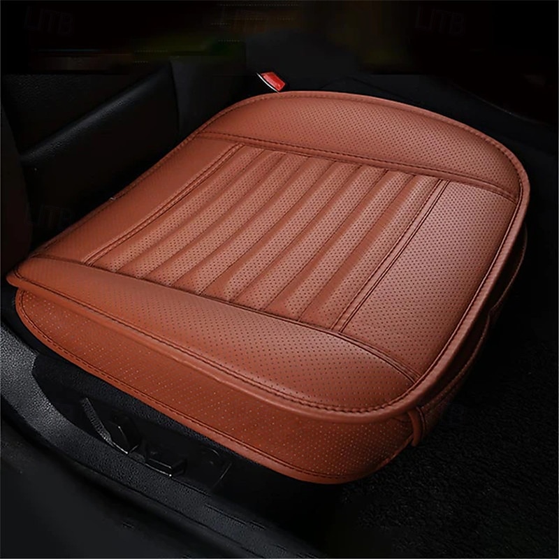 Capa de almofada para assento de carro 2 peças, universal, 5d, couro de carvão de bambu, respirável, à prova d'água, protetor de assento de carro com tudo incluído de 2025 por $51.99 –P3