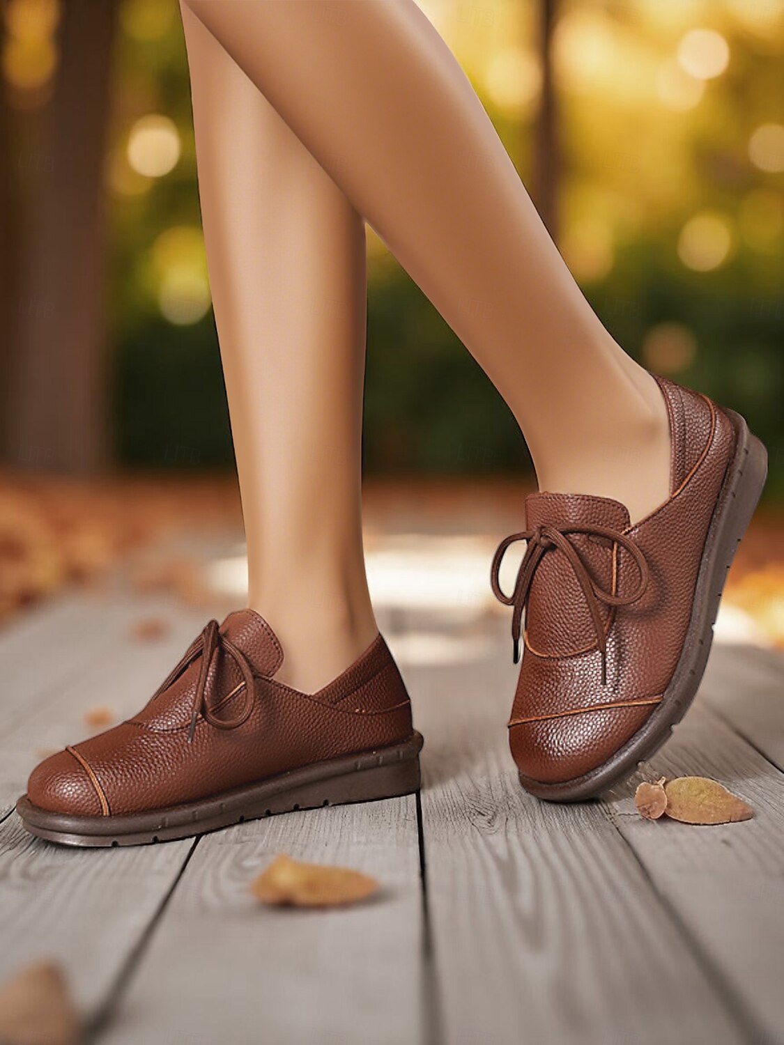 Chaussures décontractées à lacets marron foncé pour femmes, chaussures plates souples et confortables, idéales pour les promenades quotidiennes, les sorties décontractées et les voyages de 2025 ? $24.99 –P6