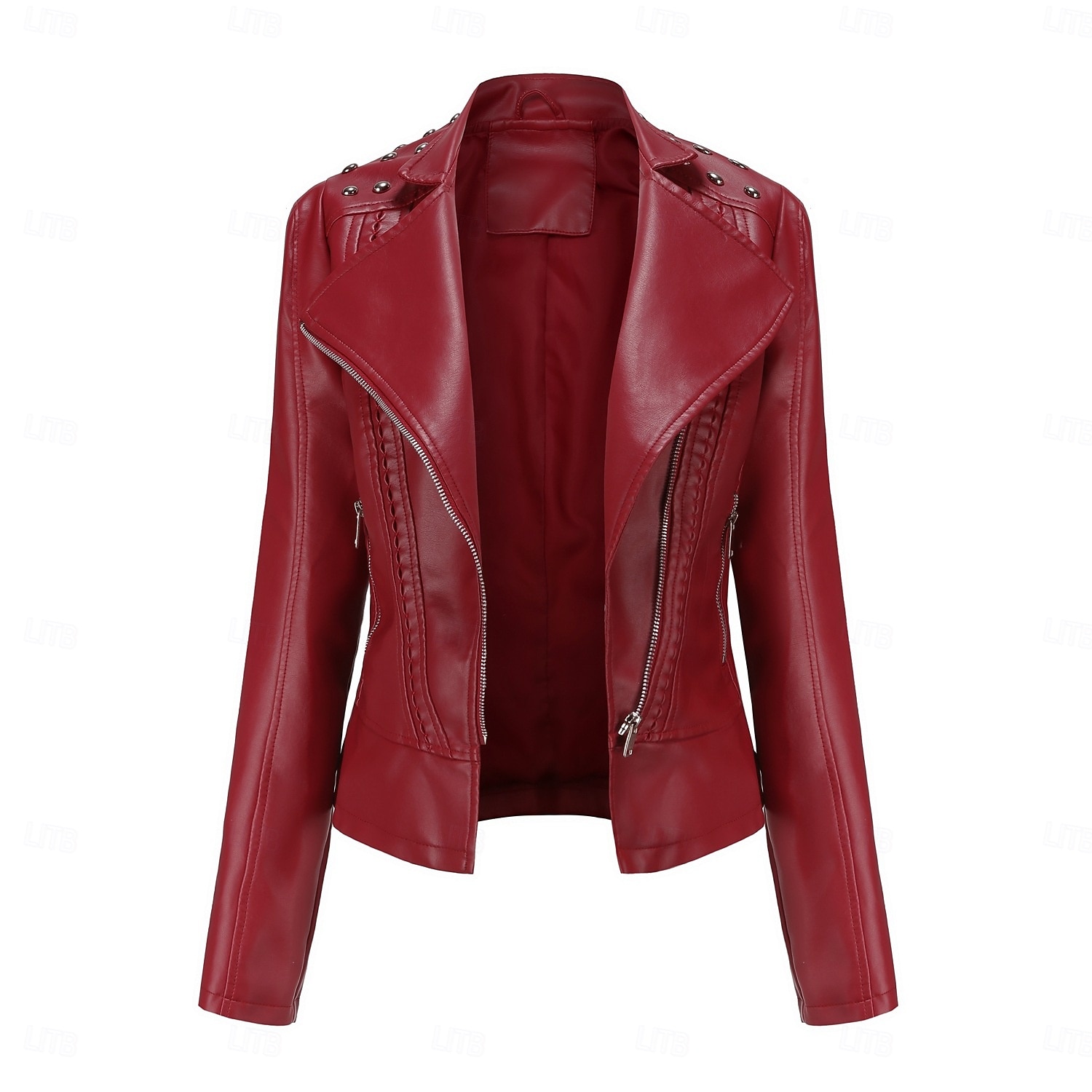 Per donna Giacca in Ecopelle Confortevole Tasca Cerniera completa Moda Stile da Strada Semplice All'aperto Casual Quotidiano Regolare Collo alla coreana Vestibilità regolare Manica Lunga Capispalla del 2025 a $44.99 –P10
