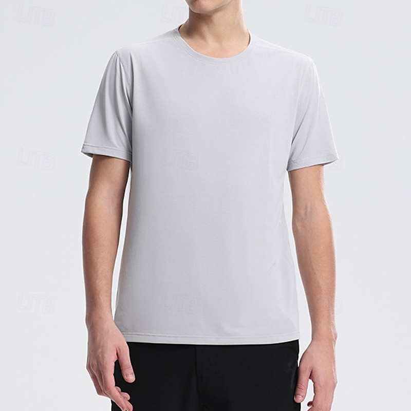 Hombre Camiseta de rendimiento Camiseta deportiva Manga Corta Cuello Barco Camiseta Al aire libre Secado rápido Ligero Reductor del Sudor Transpirable Poliéster Negro Blanco Rojo Tenis Golf Corriendo 2025 - $15.99 –P5