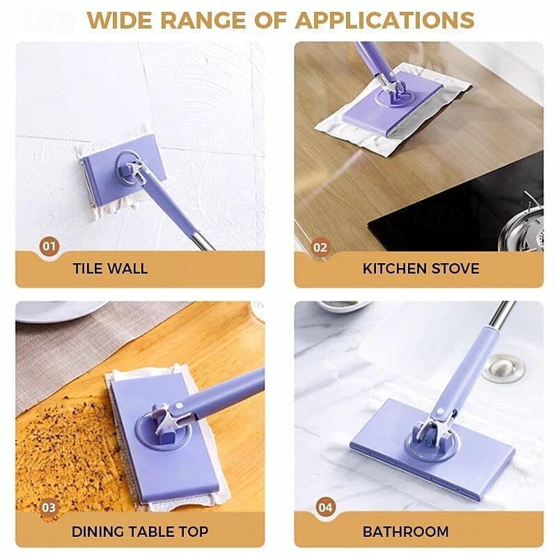 Cloth Changing Mini Mop for Home Use, Flat Lazy Mop with Clamp Design, Mini Cleaning Tool for Face Towels, Wet Wipes and Daily Household Cleaning 2025 - $9.99 –P8