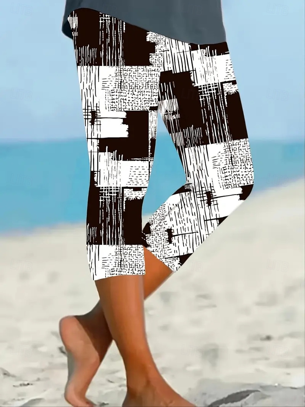 Dame Leggings Ferie Årgang Etnisk stil Capris Høy Midje Grafisk Abstrakt comfy Utendørs Bekvem Elastisk utendørs Feriereise Avslappet Svart Sommer Vår Mager 2025 - $18.99 –P3