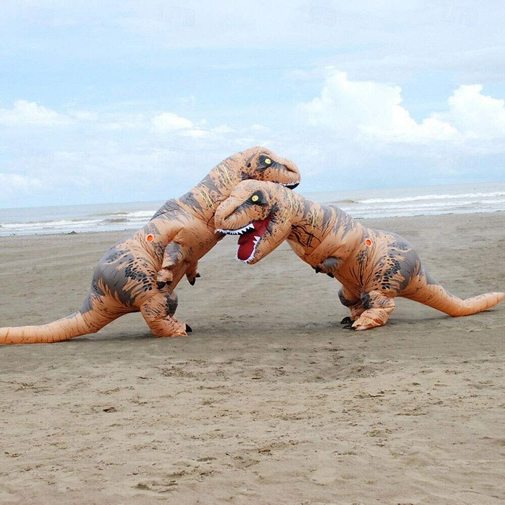 vicces felfújható t-rex jelmez gyerek, dinoszaurusz felfújható jelmez, overál levegő felrobbantó halloween cosplay jelmez 2025 - $88.99 –P8