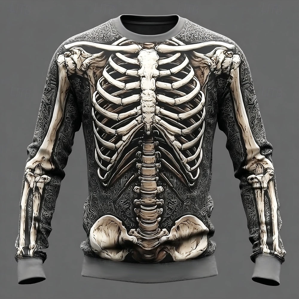 Halloween Bărbați #D Schelet Hanorca Hanorca Manșon Lung Hanorac Stil Nautic Casual Punk și gotic Tipărire 3D Petrecere Haine de strada Toate Sezoanele 2025 - $26.99 –P1