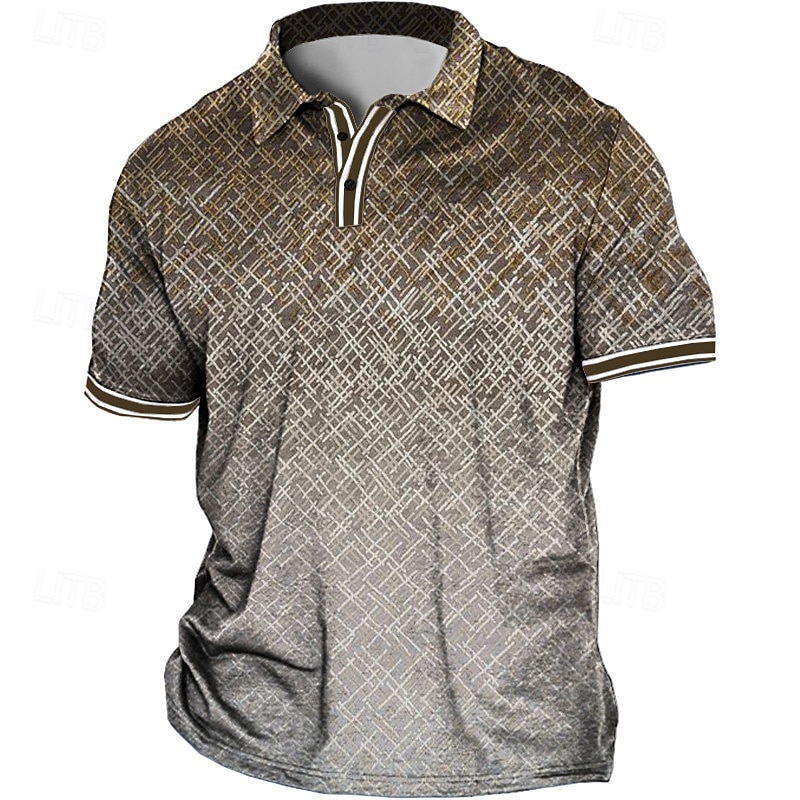 Men's Plus Size Polo Shirt Big and Tall Graphic Prints Turndown Print Short Sleeve Spring & Summer Sports Fashion Streetwear Designer Outdoor Street Tops 2026 - $20.99 –P4