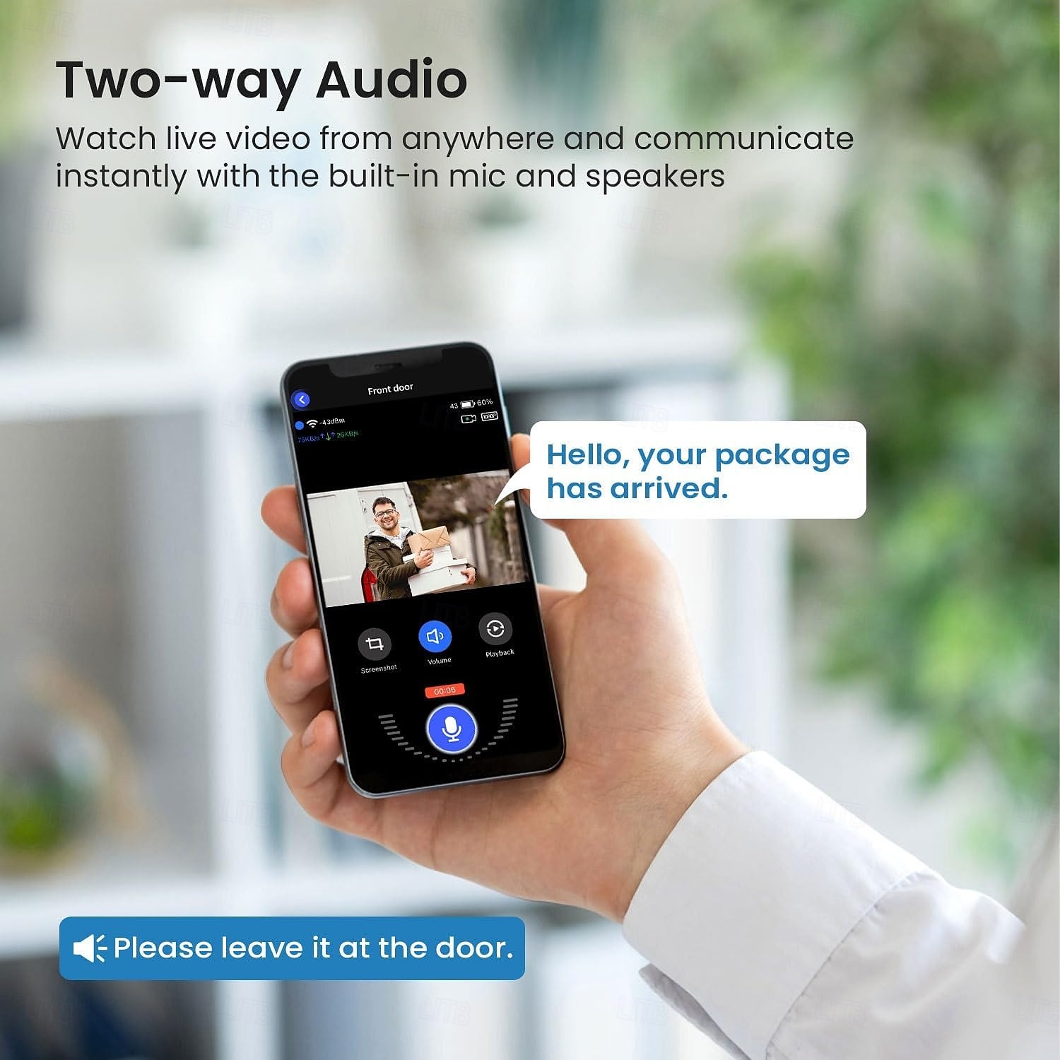 Sonerie video inteligentă cu sonerie wireless, cameră cu vedere nocturnă, audio bidirecțional (T50 bej (include sonerie Dingdong, cablu USB)) 2025 - $79.99 –P7