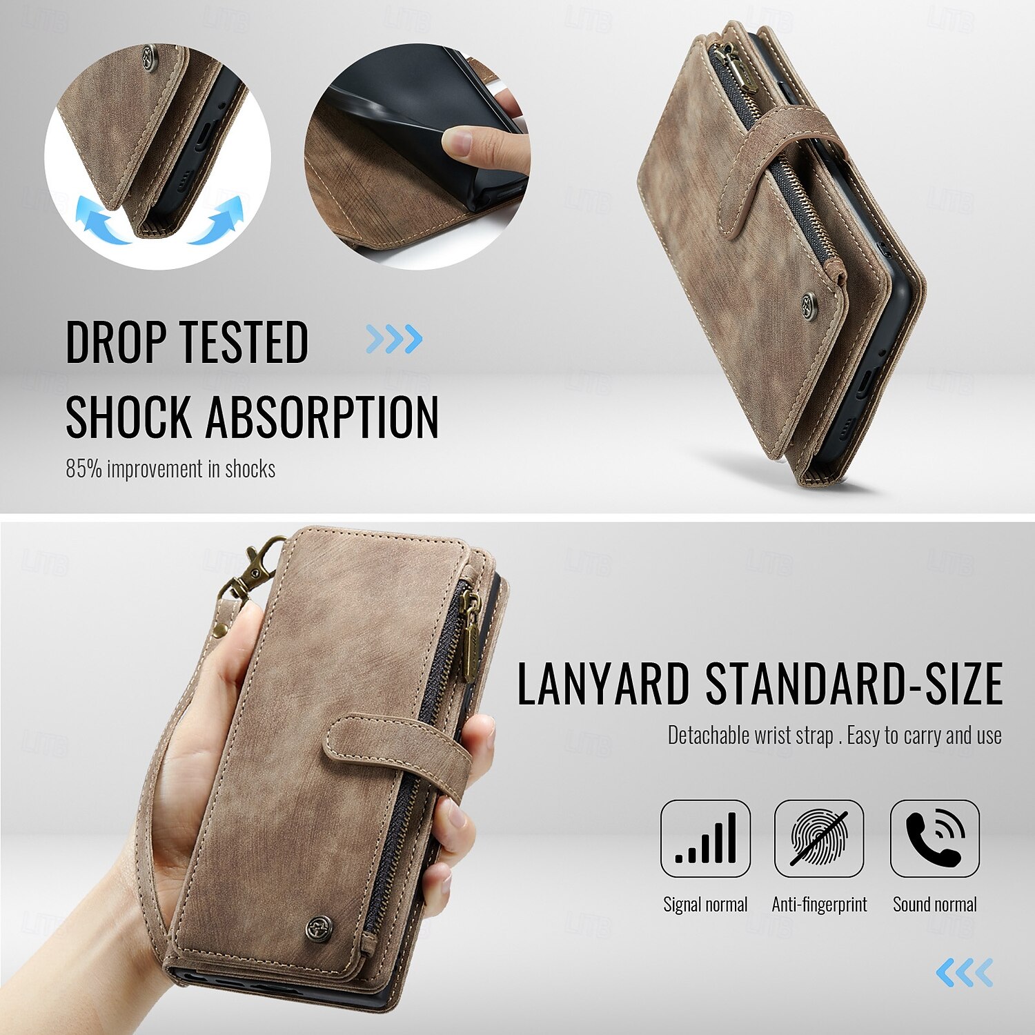 téléphone Coque Pour Samsung Galaxy Pixel 8 Pro Pixel 9 Pixel 9a Étui Portefeuille Fermeture Éclair avec Lanière Support TPU faux cuir de 2025 ? $17.99 –P8