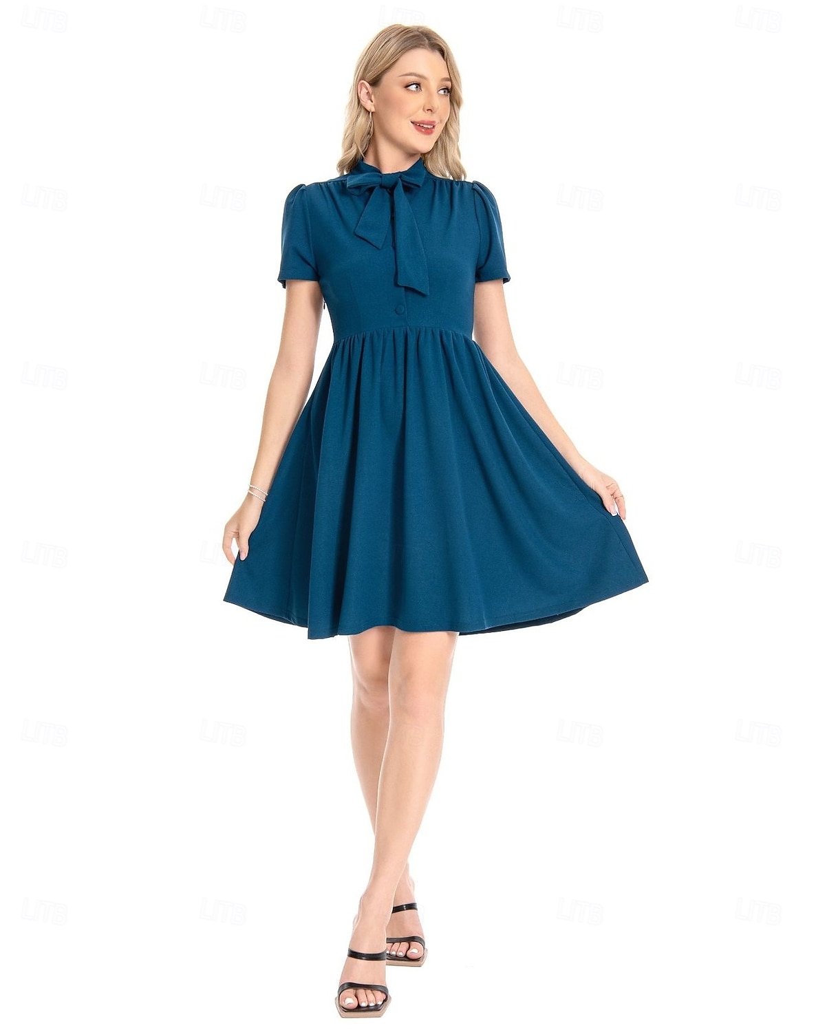 Retro 50. léta Rockabilly Polední Šaty na šaty Flare šaty Maškarní kostým Dámské Dovolená Ležérní Dospělé Šaty Jaro léto 2025 - $34.99 –P12