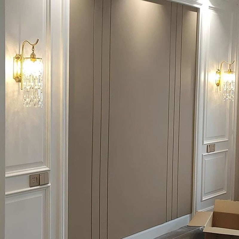 vnitřní nástěnná svítidla zlatá 1 světlo nástěnná svítidla, moderní nástěnná svítidla, farmářská nástěnná svítidla s čirým skleněným stínidlem, nástěnná svítidla do obývacího pokoje, ložnice, na 2026 - $247.39 –P4