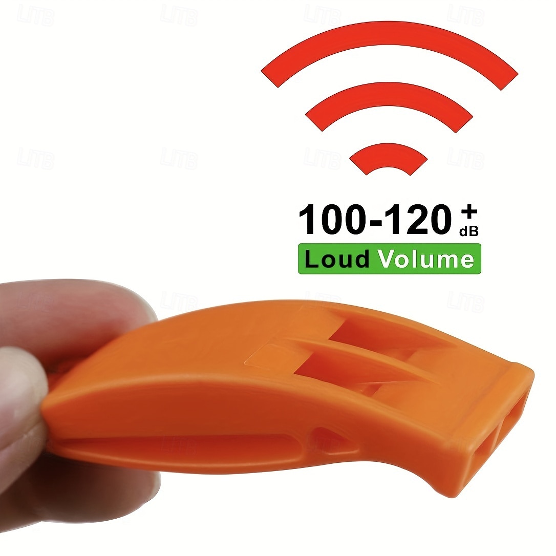 2 apitos de emergência de compartimento duplo em material PP durável com cordão - perfeitos para acampamentos e caminhadas&amp;sinais de segurança de caça de 2025 por $7.99 –P4