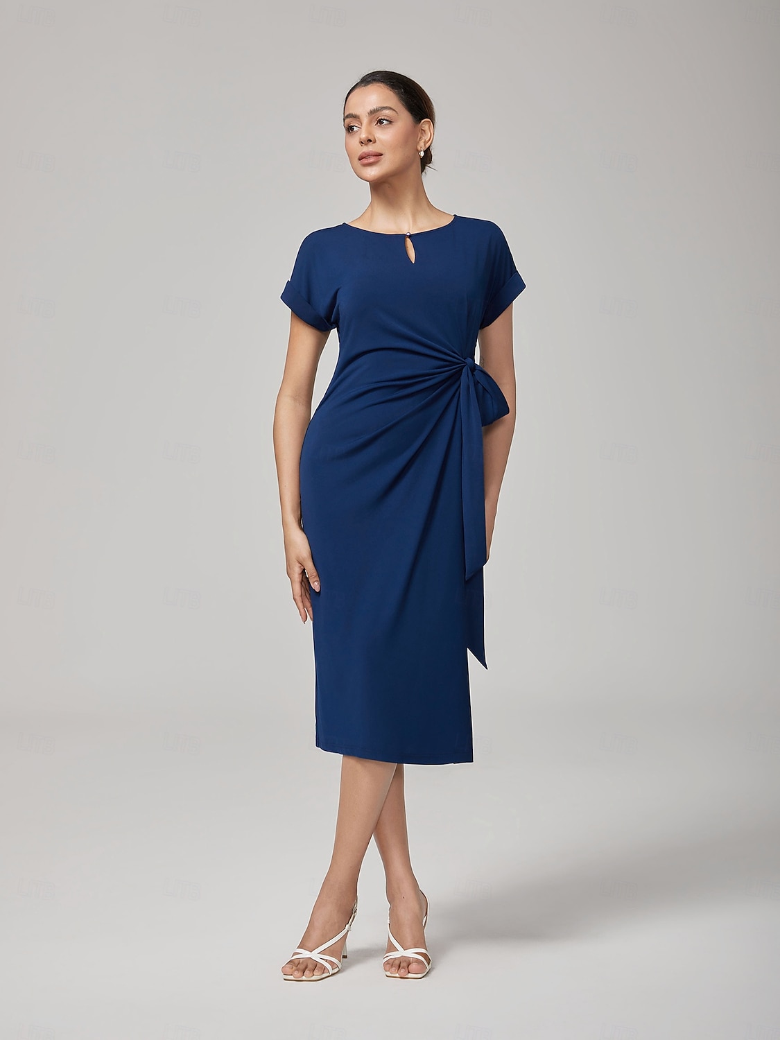 vestido longo elegante com cinto de alta elasticidade de 2025 por $71.99 –P2