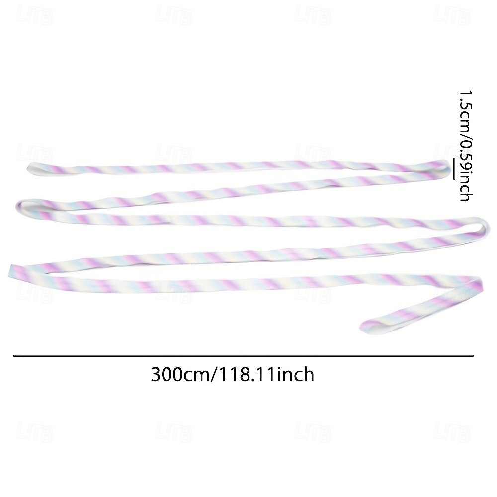 1 Stück leuchtendes, mehrfarbiges Springseil, 118,11 Zoll lang, elastisches Weitsprungseil für Fitness und Training, ideal für Familienfeiern und Workouts, Trainingsgeräte, leuchtendes Springseil, 2025 - $18.99 –P2