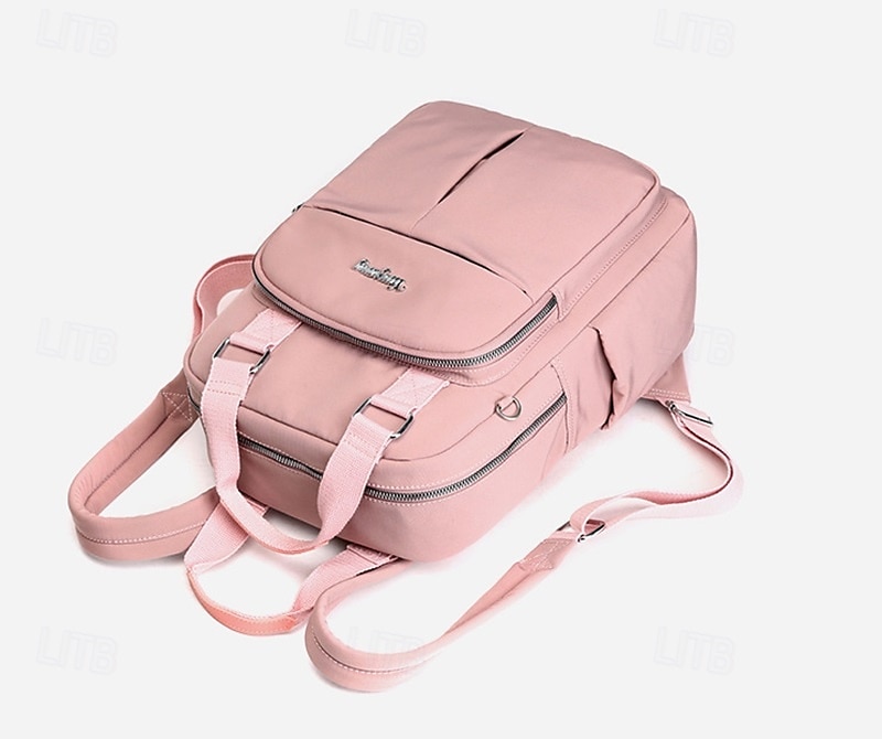 Femmes Sac à Dos Cartable Sac à Dos Fonctionnel Sac à dos scolaire École Quotidien Voyage Nylon Réglable Léger Fermeture éclair Gris foncé Noir Rose Claire de 2025 ? $34.99 –P9