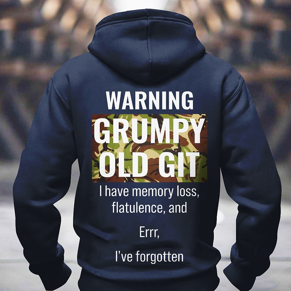 Sudadera con capucha divertida para hombres - Advertencia broma sobre memoria perdida de viejo gruñón gráfico de pulóver 2026 - $28.99 –P3