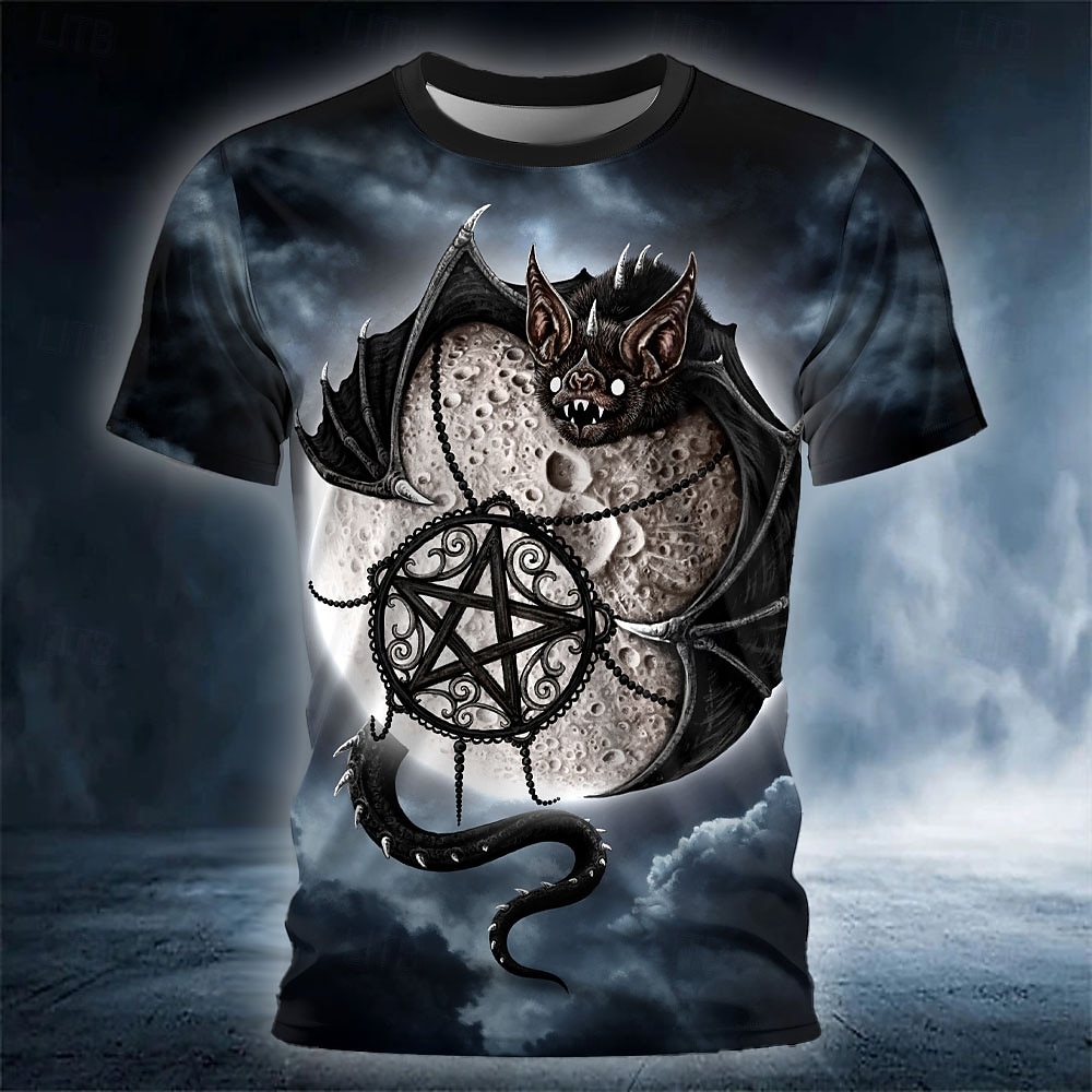 Halloween Hombre Horror gótico Ángel y diablo Camiseta Manga Corta Camiseta Impresión 3D Cuello Barco Camisa Exagerado Design Horror Calle Casual Diario Negro 1 Negro Rojo Verano Primavera Todas las 2025 - GBP £17 –P5