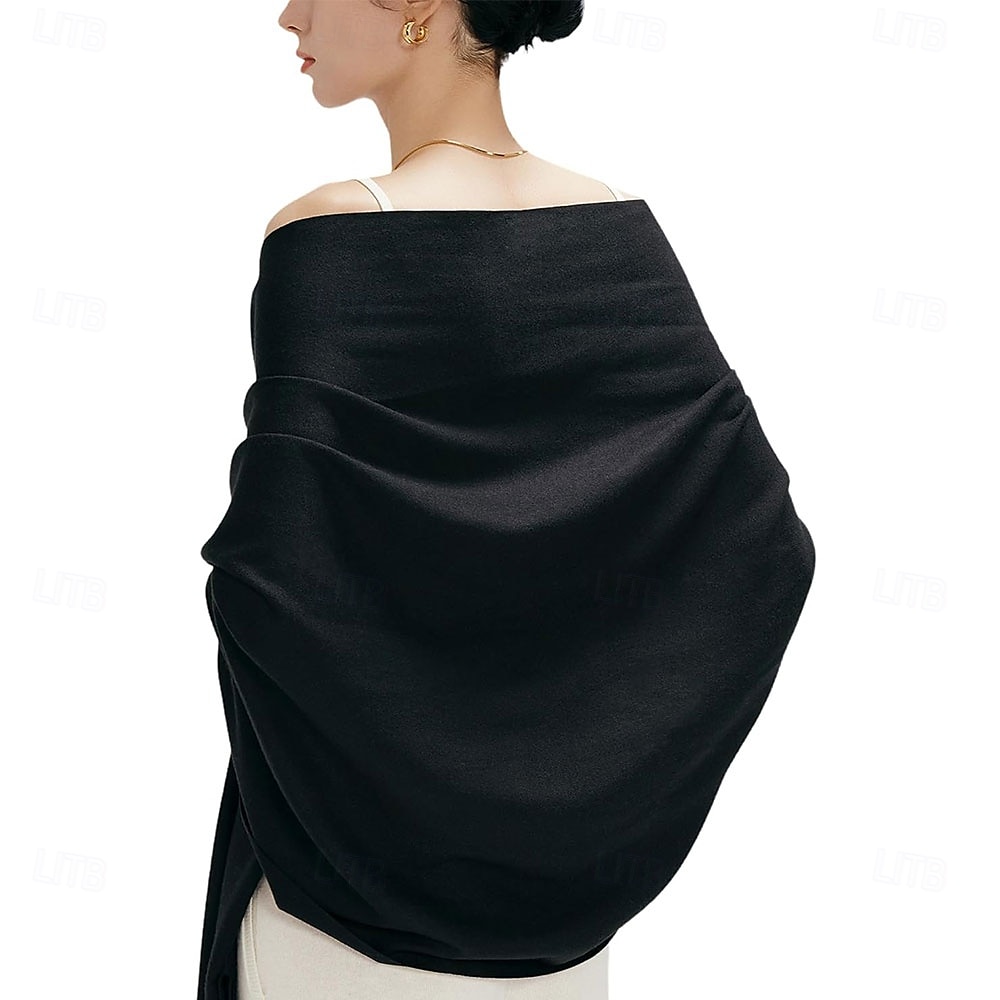Pašmínový šál pro ženy, měkký a lehký, elegantní, na svatbu, cestování, večer, párty, pro všechna roční období 2025 - $30.99 –P1