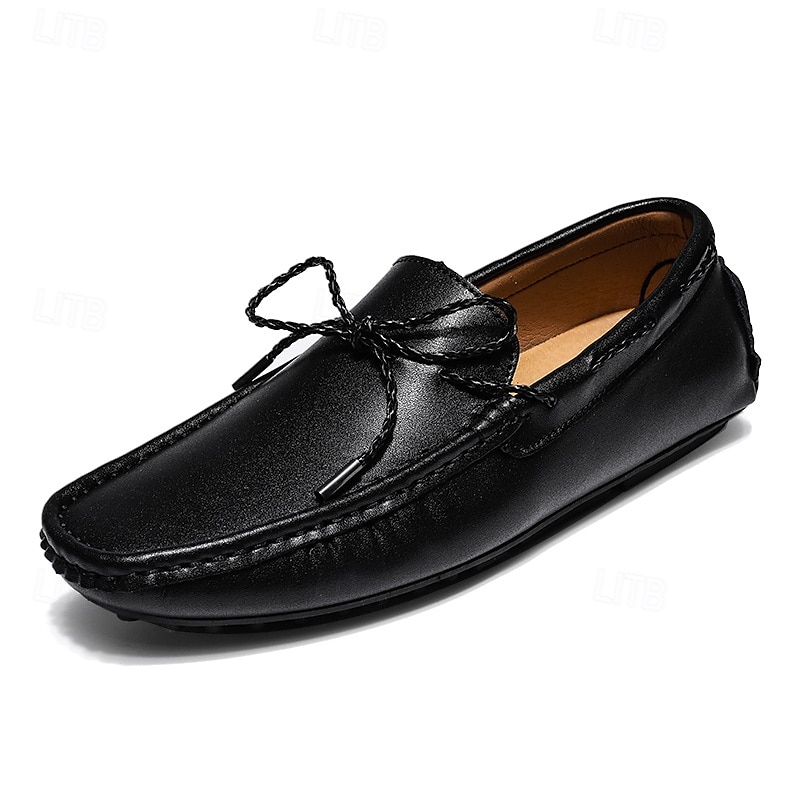Ruskeat mokkasiinit miehille – klassiset slip-on-kengät käsin ommelluilla yksityiskohdilla, sopivat sekä rentoon että juhlavaan käyttöön 2025 - $46.99 –P1