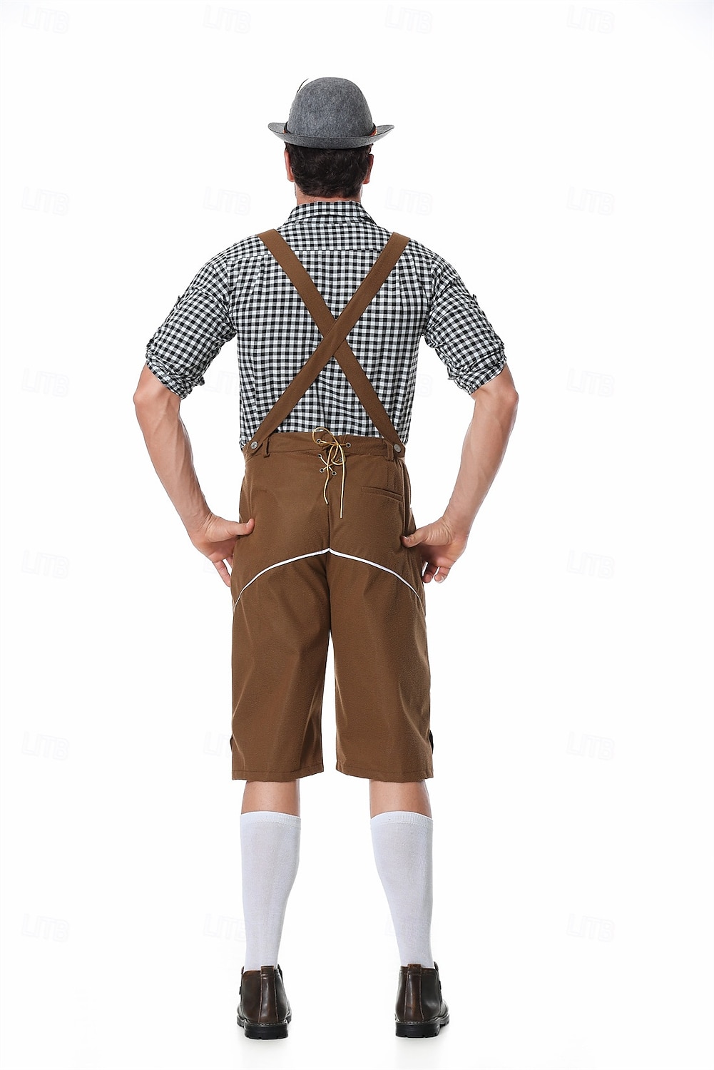 Oktoberfest lederhosen Cămașă bavareză Germană Munchen Pajiști Bărbați Carnaval Petrecere Festivalul de Bere Pânză în stil tradițional 2026 - $66.99 –P11