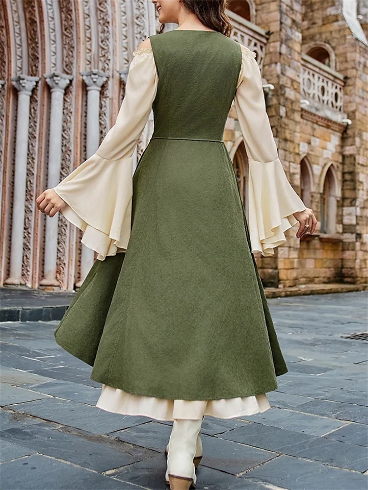 Medieval Renaissance Cocktail Dress Cosplay Costume Prom Dresses Viking Outlander Fancy Dress Women's Celtic Pirate Fantasy Masquerade LARP Ren Faire Festival Adults' Dress 2026 - $40.99 –P14