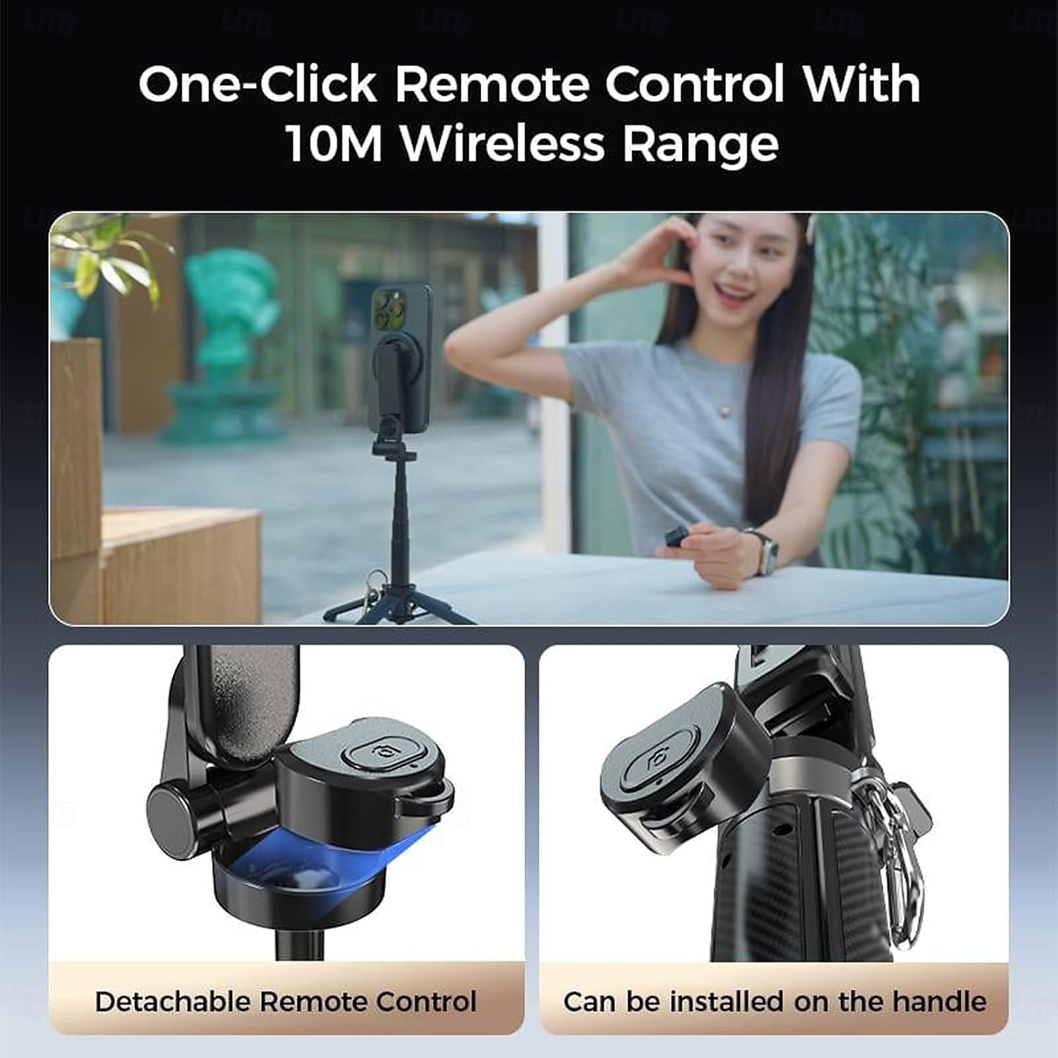 Bastão magnético para selfies 4 em 1, tripé com rotação de 360 graus e controle remoto sem fio para iPhone &android, suporte para telefone para gravação de vídeo &vlogging - viagem portátil de 2025 por $31.99 –P5