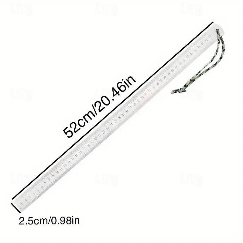 20 inch Heavy-Duty Dual-Scale Steel Ruler with Lanyard - Quenched Thickened Metal Straight Edge for Precision Drawing & Measurement 2025 - $12.99 –P11