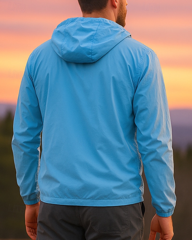 Herr Vindtät jacka Softshelljacka Vandringsjacka Utomhus Solskydd Lättvikt Andningsfunktion Vandringskläder Vandringskläder Sommar Vår Jacka Camping / vandring / grottforskning Löpning Ensfärgat 2026 - $31.99 –P2