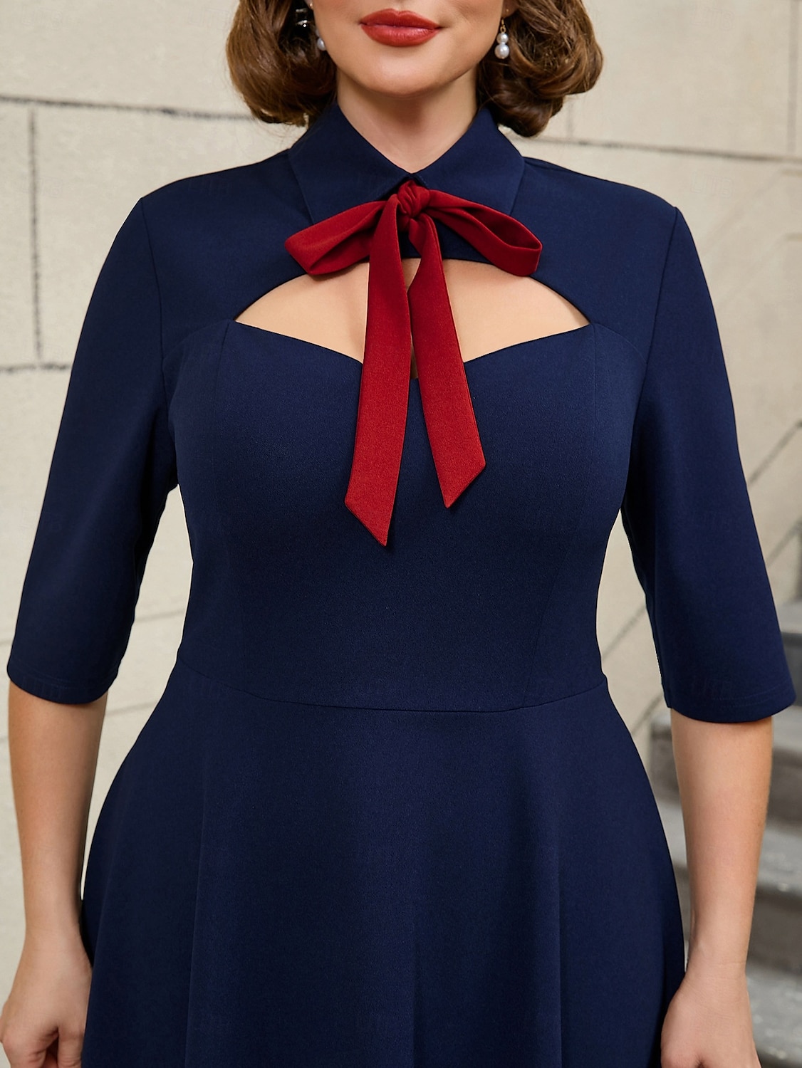 Retro Vintage 1950s Rockabilly Midi A Line Dress Flare Dress Plus Size A-Line Women's Vacation Homecoming Party & Evening Adults Dress Spring & Summer 2025 - $41.99 –P4