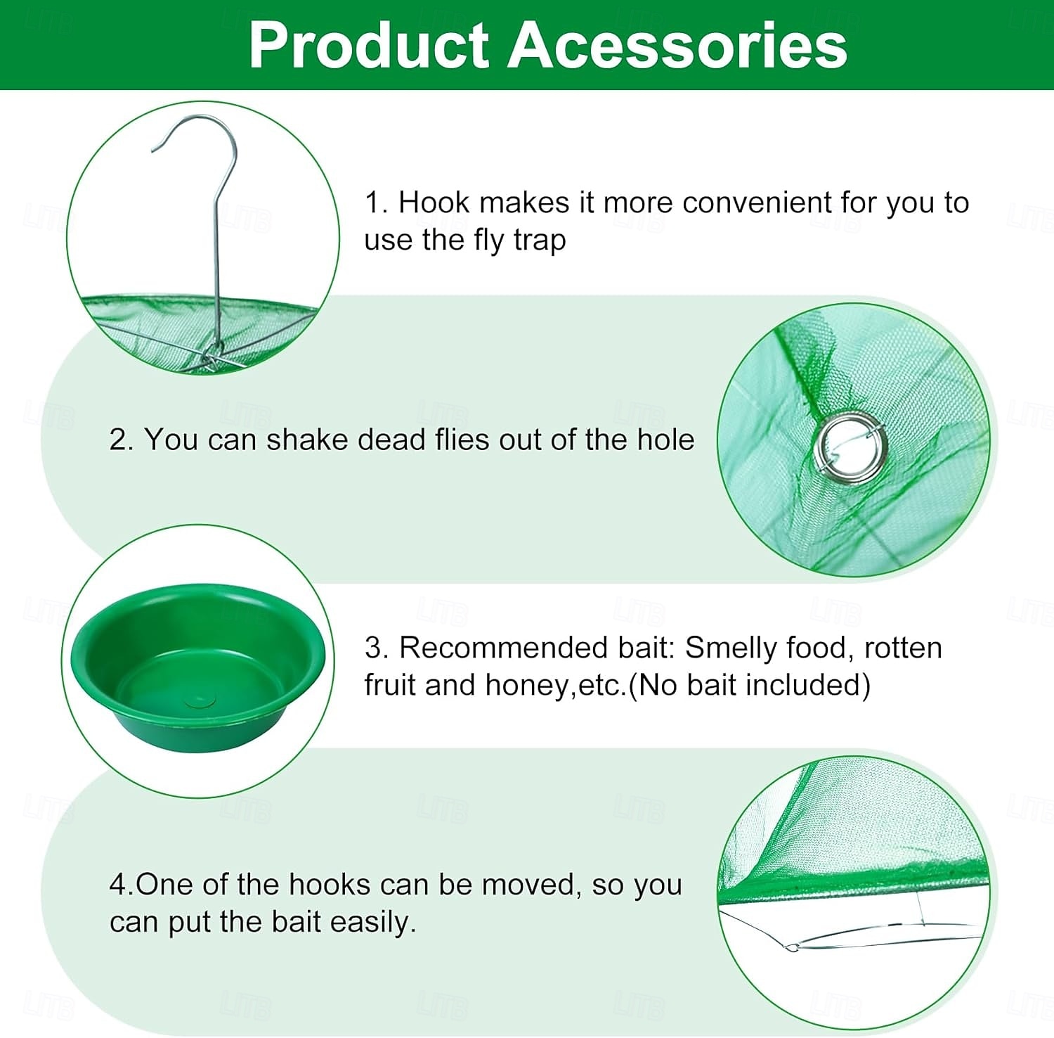 Πακέτο 4 παγίδων μυγών για εξωτερικούς χώρους, παγίδες μυγών, κρεμαστά κλουβιά για εσωτερικούς ή εξωτερικούς χώρους, αγροκτήματα, πάρκα, στάβλους, κήπους, εστιατόρια 2026 - $25.99 –P6