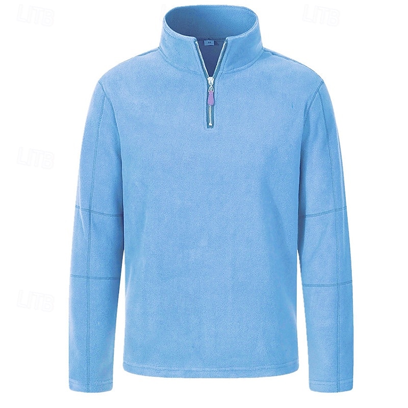 Per uomo Maglia Felpa con cappuccio in pile Felpa con zip corta Nero Marrone Verde Cachi Grigio scuro Collo Alto Semplice Zip a un quarto Sport & Outdoor Casuale Quotidiano Streetwear Cool del 2025 a $25.99 –P3