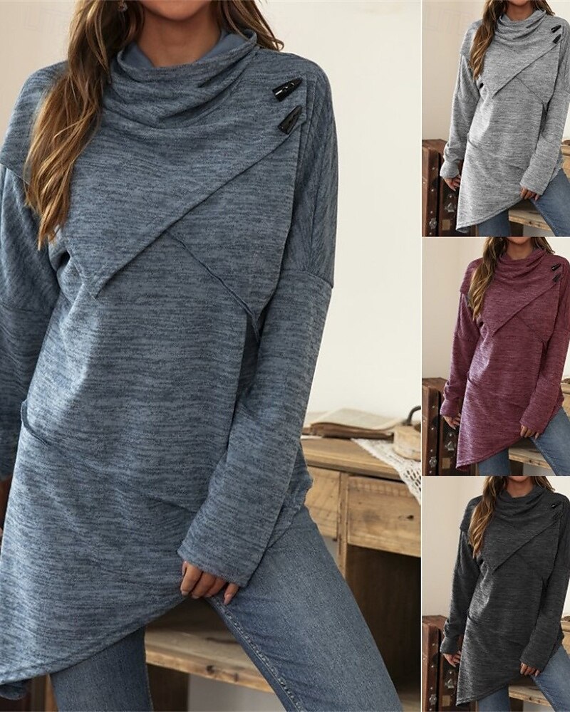 Damen Pullover Mode Täglich Lässig Einfarbig Gerippt Kapuze Gestrickt Langarm Normale Oberteile Stricken Täglich Ferien Ausgehen Schwarz Wein Herbst Winter 2025 - $27.99 –P1