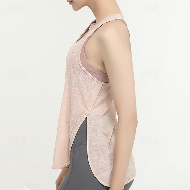 Damskie Kamizelka do jogi Czołg Szybkie wysychanie Oddychający Bez rękawów Sport Jednokolorowe Top Dla Siłownia Obuwie sportowe Pilates Odzież sportowa 2025 - $17.99 –P16