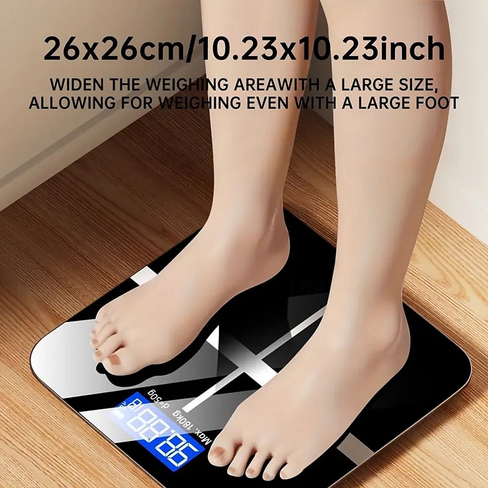 Electronic Scale 396 Pound Digital Bathroom Scale High-precision Scale with LED High-definition Display and Temperature Display (switchable To Kilograms or Pounds) Ultra Wide Platform High-precisi 2025 - $34.99 –P5
