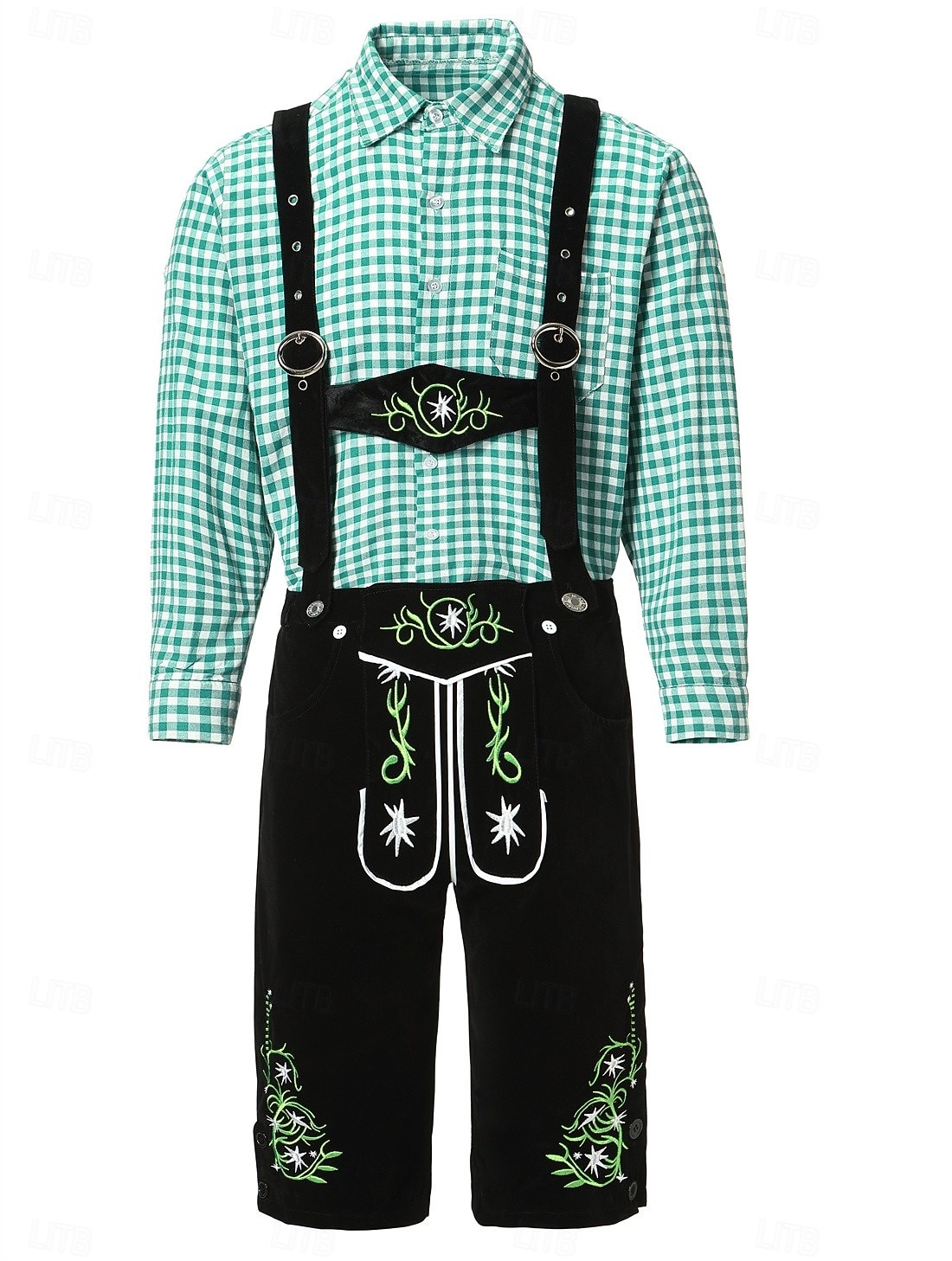 Oktoberfest lederhosen Cămașă bavareză Germană Munchen Pajiști Bărbați Carnaval Petrecere Festivalul de Bere Pânză în stil tradițional 2026 - $66.99 –P1