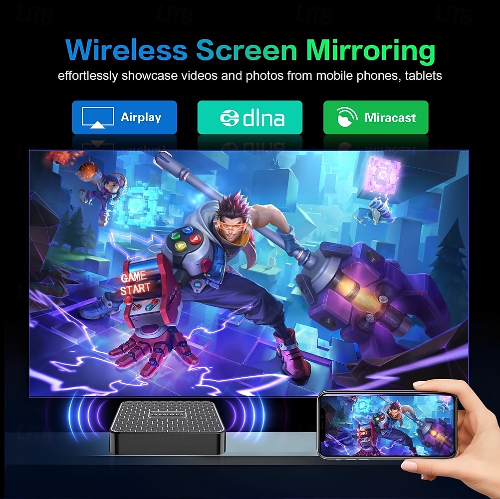 Mortal TV Box T1Mini Android 14 Voice Chromecast TV RockChip 3518 Multi-Core 4K Wifi6 BT5.0 16GB USB3.0 Video Games Set-Top Box 2025 - $38.99 –P7