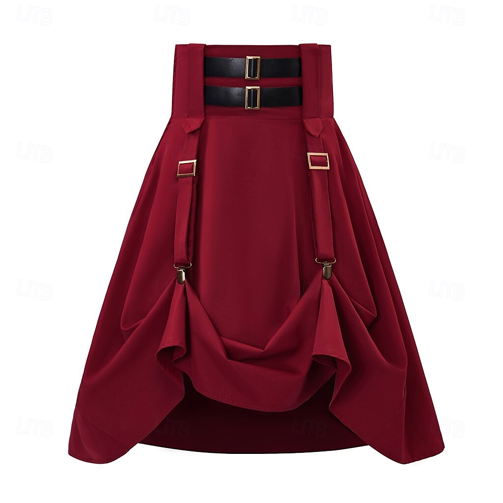 Retro / vintage Medieval Renascentist Lung Fustă Pentru femei Halloween Mascaradă Tematica Târgul Renașterii Festival Adulți Fustă 2025 - $72.99 –P1
