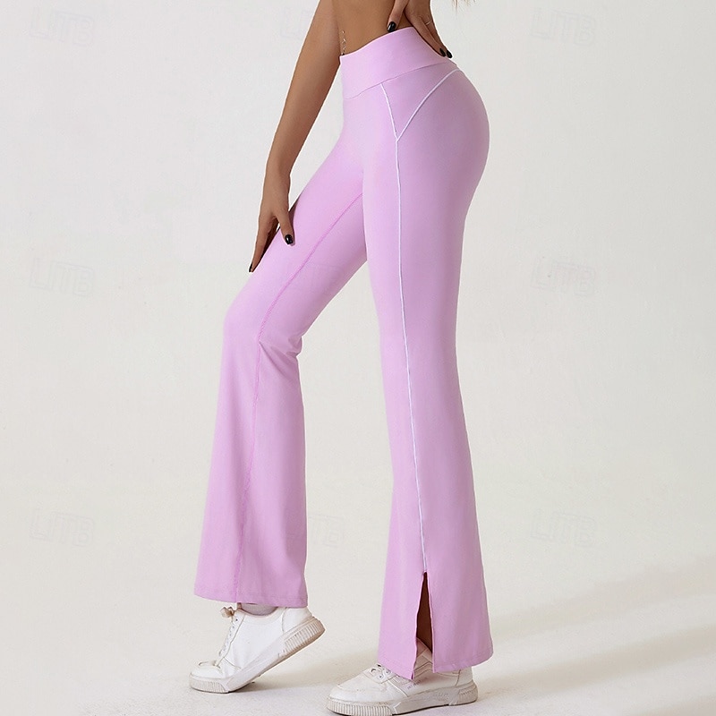 Per donna Pantaloni a zampa Leggings da yoga Controllo addominale Vita Alta Palestra Allenamento Atletico Pantaloni Tinta unica Nero Rosa Blu Autunno Gli sport Abbigliamento sportivo Vestibilit del 2025 a $27.99 –P8