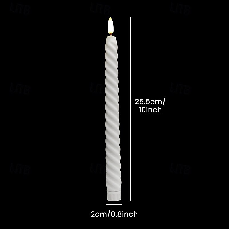 6 velas electrónicas de 25,5 cm con hilo giratorio para Halloween y Navidad, con varilla larga LED, ideal para interiores y exteriores, para restaurantes, fiestas, bodas, ambientes decorativos, con 2025 - $16.49 –P9