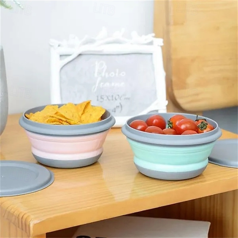 Set di 3 ciotole pieghevoli in silicone - senza BPA e a prova di perdite &durevole - pieghevole &design espandibile per una facile conservazione - perfetto per i viaggi in campeggio &avventure del 2025 a $37.99 –P4