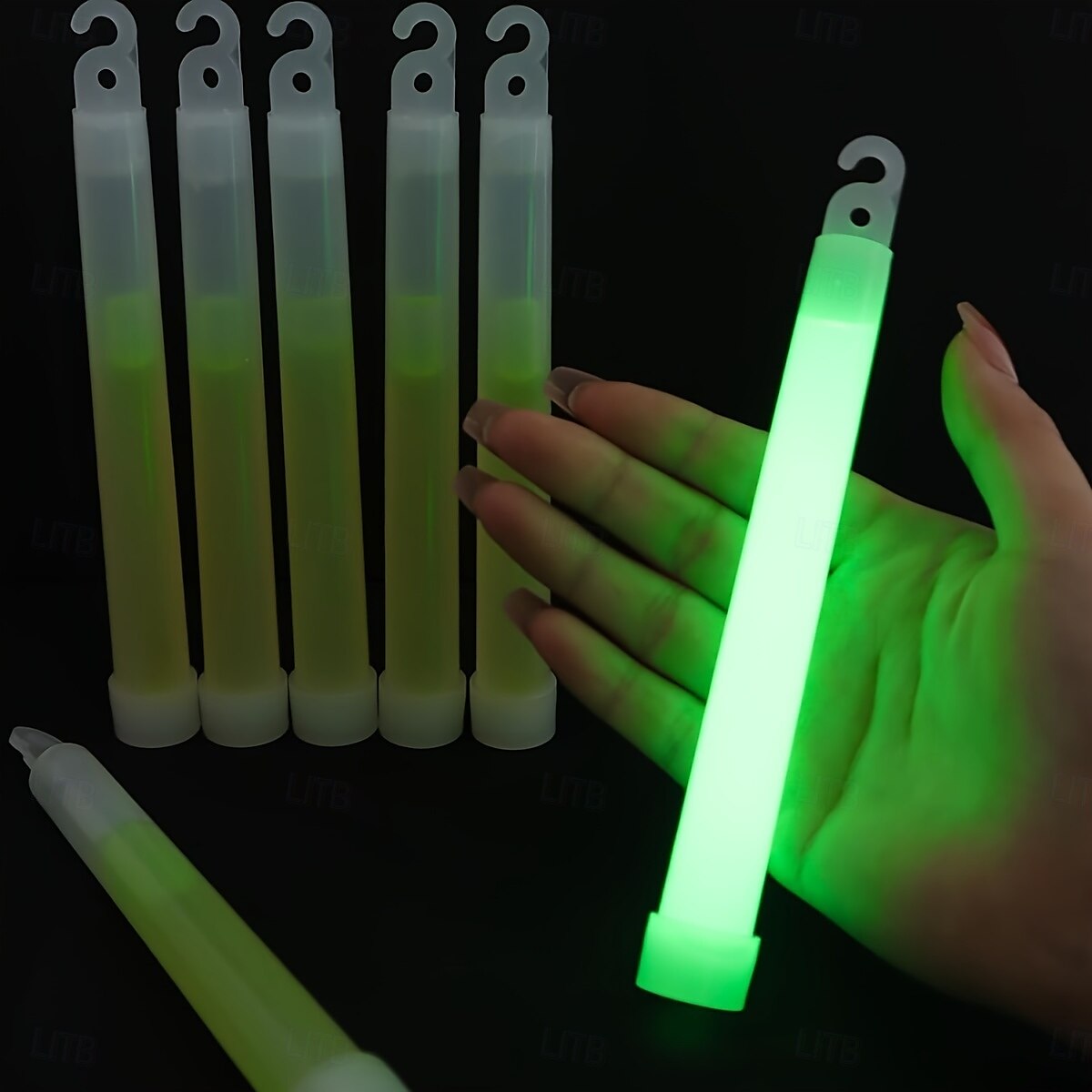 Lampe chimique durable de qualité industrielle à longue durée de vie de 12 heures, grand bâton vert, aucune alimentation requise, idéale pour le camping, les urgences, les fêtes, etc. - accessoires de de 2025 ? $15.49 –P5