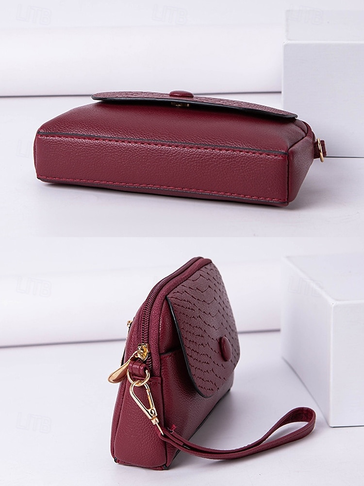 borsa a tracolla da polso in similpelle da donna con patta in stampa coccodrillo – elegante piccola borsa a tracolla per l'uso quotidiano, i viaggi e il lavoro del 2025 a $14.99 –P6