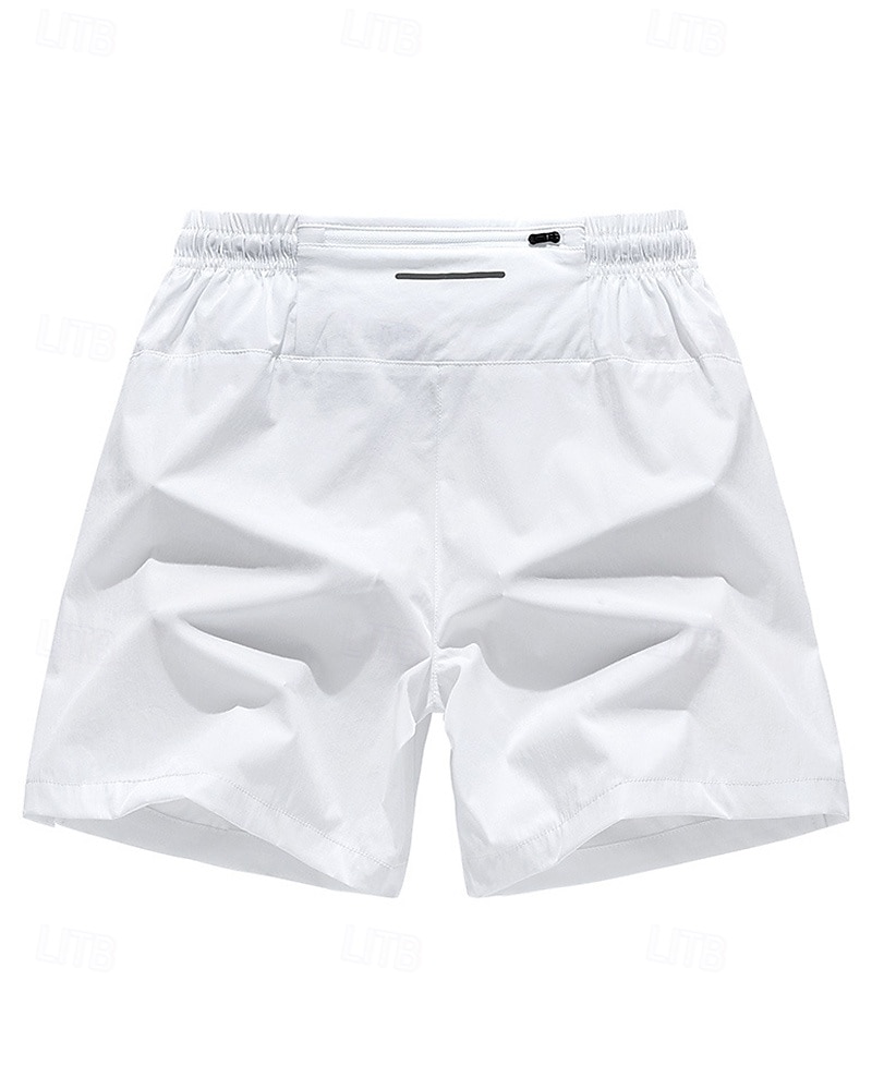 Herren Laufshorts Trainingsshorts Reißverschlusstasche Hohe Taille Unterteile Athleisure Fitnessstudio Trainieren Schnelltrocknend Atmungsaktiv Fitnesstraining Outdoor Laufen Normale Passform 2025 - $13.19 –P4