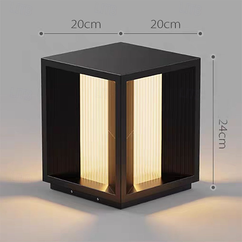 metal moderno &Apliques solares LED de pared para exterior de acrílico, blanco cálido, tamaño 30/20 cm, 110-120 V/220-240 V, interruptor con sensor impermeable 2025 - $190.99 –P5