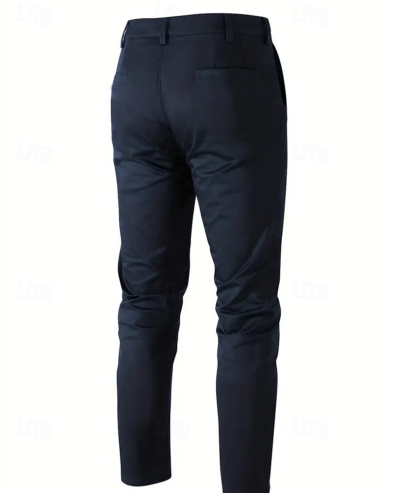 Per uomo Pantaloni Chinos Pantaloni plissettati Tasca Bottoni Semplice Comodità Formale Feste Lavoro Moda Stile Classico Nero Vino Micro-elastico del 2025 a $26.99 –P12