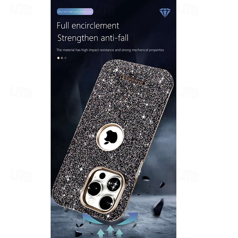 телефон Кейс для Назначение iPhone i16 15 14 Pro Max Plus 13 Pro Max Кейс на заднюю панель Поддержка беспроводной зарядки Блеск Блеск Блестящий Защита от удара Ретро ТПУ ПК 2026 - $21.99 –P2