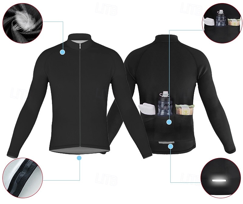 Homme Hauts Maillot de cyclisme Graphique Tigre Motif Animal manche longue Cyclisme Maillot Top avec 3 poches arrière Soleil Protection solaire Écran solaire Séchage Rapide Des sports Bleu Vêtement de 2025 ? $34.99 –P5